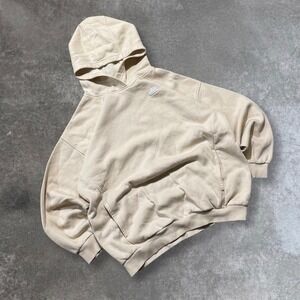 Nike Mens Beige Pullover Hoodie Sweatshirt Long Sleeve Casual Size L